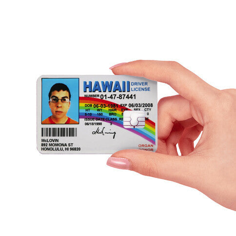 High School Movie Fake ID Hawaii Credit Card Skin